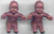 Plastic Babies in Sitting Position - Black Skin - Plastic Babies Shower Decorations - Baby Shower Cake Decorations - 