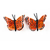 Butterfly for Crafts - Feather Butterflies - Orange - Decorative Butterflies - Artificial Butterflies - Butterflies for Crafts - Fake Butterfiles - 