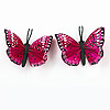Butterfly for Crafts - Feather Butterflies - Wine Red - Decorative Butterflies - Artificial Butterflies - Butterflies for Crafts - Fake Butterflies