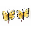 Butterfly for Crafts - Feather Butterflies - Golden Yellow - Decorative Butterflies - Artificial Butterflies - Butterflies for Crafts - Fake Butterfiles - 