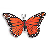 Butterfly for Crafts - Feather Butterflies - Orange - Decorative Butterflies - Artificial Butterflies - Butterflies for Crafts - Fake Butterfiles - 