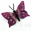 Painted Feather Butterfly - Burgundy - Painted Feather Butterflies - 