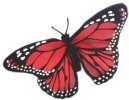 Feathered Monarch Butterflies - Red - Feather Butterflies - Craft Monarch Butterflies - 