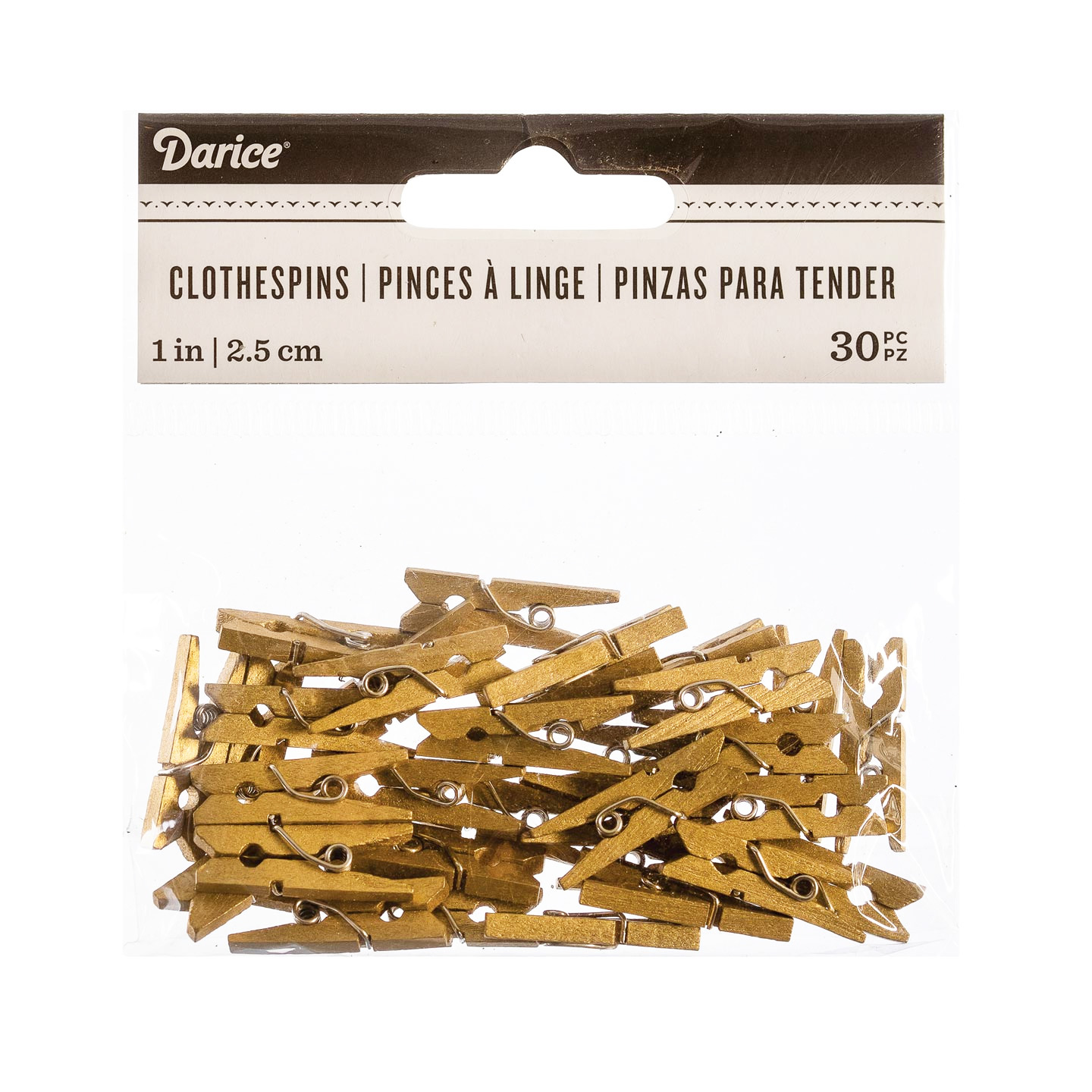 Set of 100 Home-X Mini Wooden Clothespins Perfect for Crafting White 