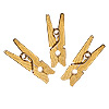 Gold Clothespins - Mini Wooden Clothespins - Gold Colored Clothes Pins - Mini Wood Clothespins - Gold Clothes Pins - 