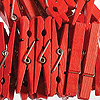 Red Clothespins - Mini Wooden Clothespins - Red Colored Clothes Pins - Mini Wood Clothespins - Red Clothes Pins