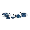 Timeless Mini® - Pots and Pans with Lids - Blue - Timeless Miniatures - Pots and Pans - Doll House Miniatures - Kitchen Miniatures