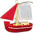 Painted Mini Wooden SailBoats - Wooden Sail Boat - Mini Sailboat - Miniature Boats -