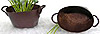 Mini Rusty Tub -  - Mini Rusty Tub - Miniature Rusty Bucket - Mini Rusty Metal Tub - Mini Metal & Rusty Tin