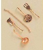 Mini Cooking Utensils  w/rack - Copper Colored - Copper Utensils - Mini Copper Utensils - Mini Kitchen Utensils - Artificial Food