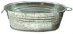 Mini Galvanized Oval Wash Tub -  - Small Oval Galvanized Wash Tub - Mini Wash Tub - Miniature Galvanized Oval Wash Tub - Mini Metal & Rusty Tin
