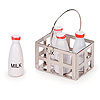 Timeless Minis� - Milk Crate with Milk Bottles - Timeless Miniatures - Tiny Milk Bottles - Mini Milk Bottle Crate