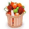 Timeless Minis® Fall Basket with Fruit & Vegetables - Mini Harvest Basket - Fall Harvest Basket - 