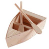 Mini Wooden Boat with Oars - Unfinished - Miniature Wooden Row Boat - 