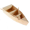Wooden Rowboat with Oars - Natural - Miniature Wooden Boat - 