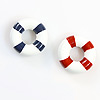 Nautical Miniatures - Mini Life Ring - Red And White, Black And White - Mini Lifeguard Ring - Nautical Miniatures - 