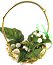 Elegant Mini Floral Basket - Gold -  - Craft Baskets