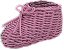 Fern Baby Shoe - Pink - Pink Baby Shower Decoration - Wicker like shoe - Baby Shower Decorations