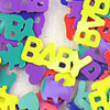 Bright Baby Confetti - ASSORTED - Baby Shower Decoration - Baby Confetti -