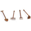 Miniature Rustic Accents Garden Tools Set - Miniature Garden Tools - Mini Garden Tools - Mini Shovel - Mini Spade - Miniature Pitch Fork - 