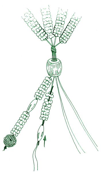 beaded plant hanger