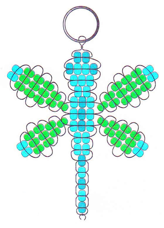 Beaded Dragonfly Key Chain