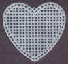 Heart shaped plastic canvas