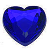 Flatback Rhinestone Hearts - DK SAPPHIRE - Rhinestone Hearts - Faceted Rhinestone Hearts - Acrylic Heart Rhinestones