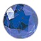Round Top Acrylic Faceted Rhinestones - DK SAPPHIRE - Round Acrylic Faceted Rhinestones - Round Top Faceted Flat Back Rhinestones - Flatback Rhinestones
