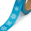 Snowflake Washi Tape - Design Tape - Scrapbook Tape - BLUE WITH WHITE SNOWFLAKES - Where to Buy Washi Tape - Christmas Washi Tape - Thin Washi Tape - Decorative Masking Tape - Deco Tape - Washi Masking Tape - 