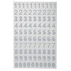 Number Stickers - White Holographic Glitter - Scrapbooking Stickers - 