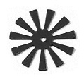 Spoke Sequins - Black - Starburst Sequin – Snowflake Sequin - Spoke Sequin