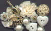 Craft Buttons - Craft Sewing Buttons - Winter White Buttons
