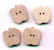 Wooden Cutouts Apple Shaped Buttons