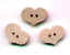 Wooden Cutouts Heart Buttons