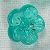 Craft Buttons - Craft Sewing Buttons - Tiny Turquoise Flower Buttons with Shank