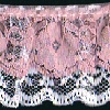 Double Lace Trim - MAUVE ON WHITE - -