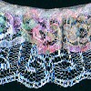 Double Lace Trim - VARIEGATED PASTELS ON PASTEL BLUE -  - Double Lace