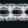 Ribbon Lace Trim - BLACK RIBBON IN WHITE LACE -  - Single Lace