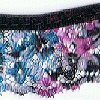 Bright Lace Trim - BLACK - PINK - BLUE PATTERN -  - Single Lace