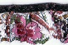 Bright Lace Trim - BLACK - PINK - BROWN - WHITE PATTERN -  - Single Lace