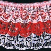 Triple Lace Trim - WHITE / XMAS RED / WHITE -  - Triple Lace
