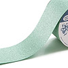 Glitter Ribbon - Lt Emerald Green - Satin Ribbon - Christmas Ribbon