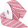 Peppermint Wired Ribbon - Red / White - Wired Ribbon