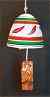 Bell Shaped Clay Pot Windchime with Red Pepper design