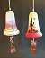 Bell Shaped Clay Pot Windchimes - Painted