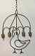 Wrought Iron Duck with Umbrella Windchimes