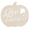 Fall Decor Pumpkin Give Thanks Sign - Unfinished - Halloween Decorations - Fall Decorations - 