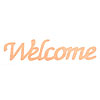 Wood Script Welcome Cutout - Unfinished - Wooden Cutouts - 
