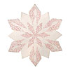 Wood Cutout Shape Glitter Snowflake - Wood Cutout - Christmas Ornaments - 
